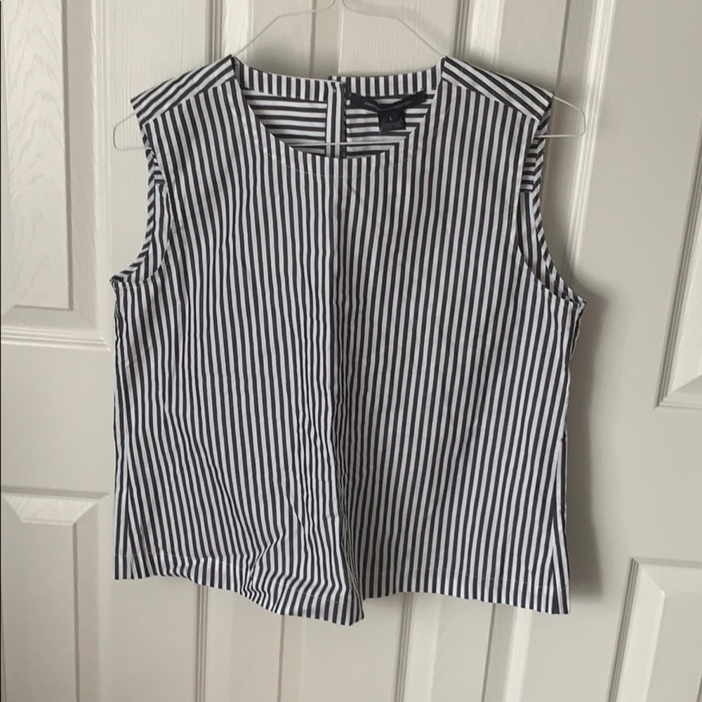Stripped French Connection Tank Blouse + SH